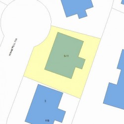 11 Hunnewell Cir, Newton, MA 02458 plot plan