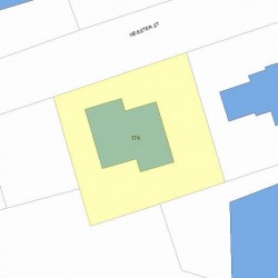 174 Webster St, Newton, MA 02465 plot plan