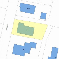 98 Jewett St, Newton, MA 02458 plot plan