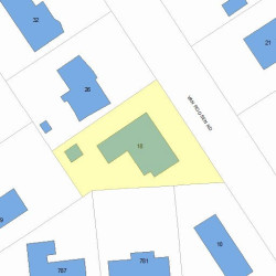 18 Van Roosen Rd, Newton, MA 02459 plot plan