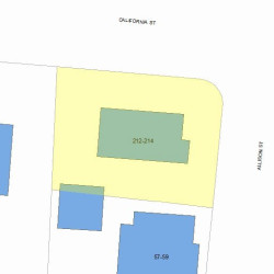 212 California St, Newton, MA 02458 plot plan