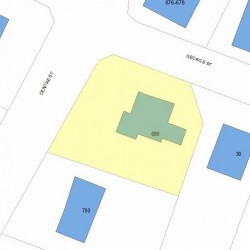 686 Centre St, Newton, MA 02458 plot plan