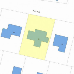 24 Hilltop St, Newton, MA 02458 plot plan