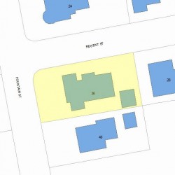 36 Regent St, Newton, MA 02465 plot plan