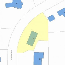 22 Bracebridge Rd, Newton, MA 02459 plot plan