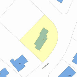 251 Dorset Rd, Newton, MA 02468 plot plan