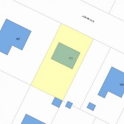 173 Adams Ave, Newton, MA 02465 plot plan