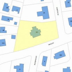 303 Ward St, Newton, MA 02459 plot plan