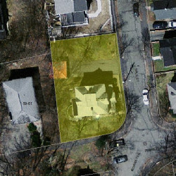 55 Hale St, Newton, MA 02464 aerial view