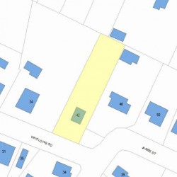 42 Whitlowe Rd, Newton, MA 02465 plot plan