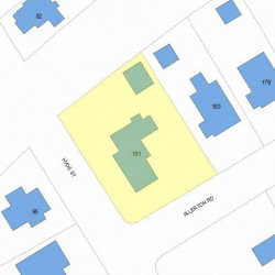 191 Allerton Rd, Newton, MA 02459 plot plan