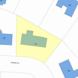 139 Andrew St, Newton, MA 02461 plot plan