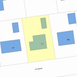 173 Oliver Rd, Newton, MA 02468 plot plan