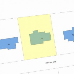 25 Caroline Park, Newton, MA 02468 plot plan