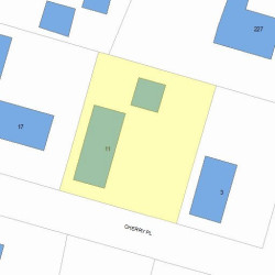 11 Cherry Pl, Newton, MA 02465 plot plan
