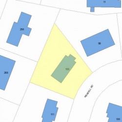 105 Wendell Rd, Newton, MA 02459 plot plan