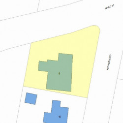 9 Avondale Rd, Newton, MA 02459 plot plan