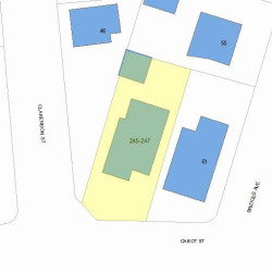 247 Cabot St, Newton, MA 02460 plot plan