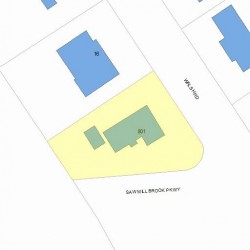 801 Saw Mill Brook Pkwy, Newton, MA 02459 plot plan