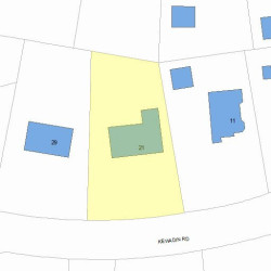 21 Kewadin Rd, Newton, MA 02468 plot plan