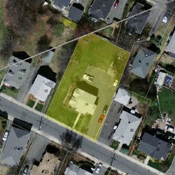 24 Adams Ave, Newton, MA 02465 aerial view