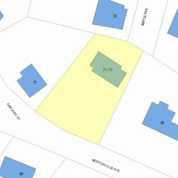 73 Newtonville Ave, Newton, MA 02458 plot plan