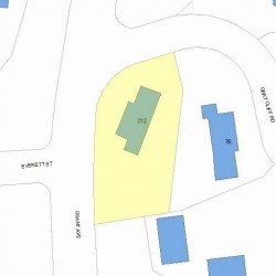 212 Grant Ave, Newton, MA 02459 plot plan