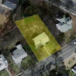 197 Lincoln St, Newton, MA 02461 aerial view