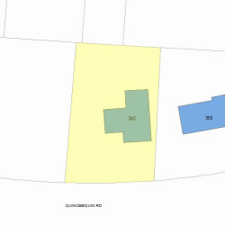 342 Quinobequin Rd, Newton, MA 02468 plot plan