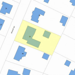 38 Hobart Rd, Newton, MA 02459 plot plan
