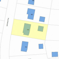 108 Beaumont Ave, Newton, MA 02460 plot plan