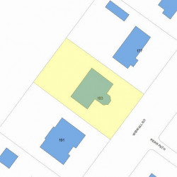 183 Wiswall Rd, Newton, MA 02459 plot plan