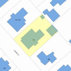 180 Chapel St, Newton, MA 02458 plot plan