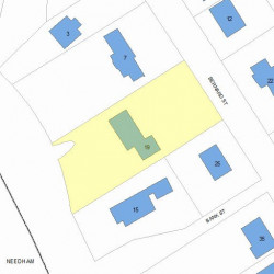 19 Bernard St, Newton, MA 02461 plot plan