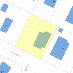 111 Cleveland St, Newton, MA 02465 plot plan