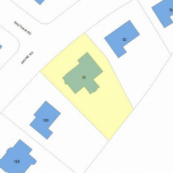 90 Wayne Rd, Newton, MA 02459 plot plan