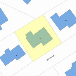 44 Nardell Rd, Newton, MA 02459 plot plan