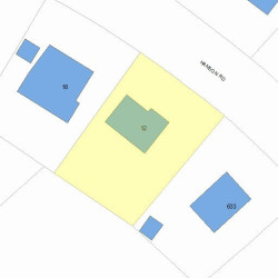 12 Hanson Rd, Newton, MA 02459 plot plan