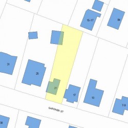 21 Gardner St, Newton, MA 02458 plot plan