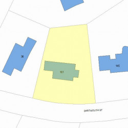 161 Dartmouth St, Newton, MA 02465 plot plan