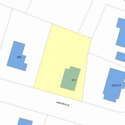 260 Adams Ave, Newton, MA 02465 plot plan