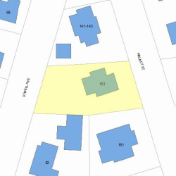 153 Walnut St, Newton, MA 02460 plot plan