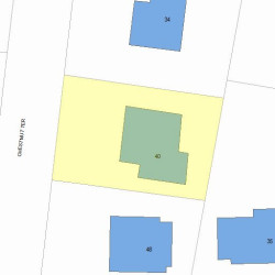 40 Chestnut Ter, Newton, MA 02459 plot plan