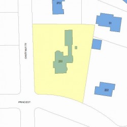 288 Chestnut St, Newton, MA 02465 plot plan