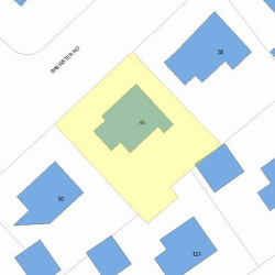 44 Brewster Rd, Newton, MA 02461 plot plan