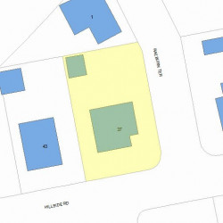 37 Hillside Rd, Newton, MA 02461 plot plan