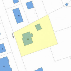 26 Oak Ave, Newton, MA 02465 plot plan