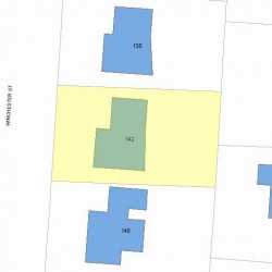 142 Winchester St, Newton, MA 02461 plot plan