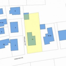 43 Highland Ave, Newton, MA 02460 plot plan