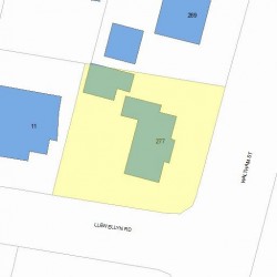 277 Waltham St, Newton, MA 02465 plot plan